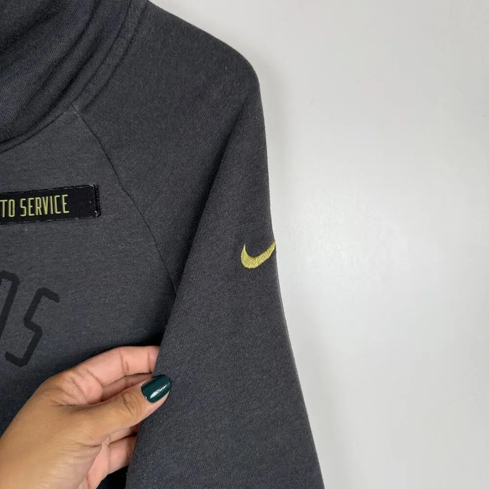Nike Denver Broncos Salute to Service Funnel Neck Sweatshirt Gray - S